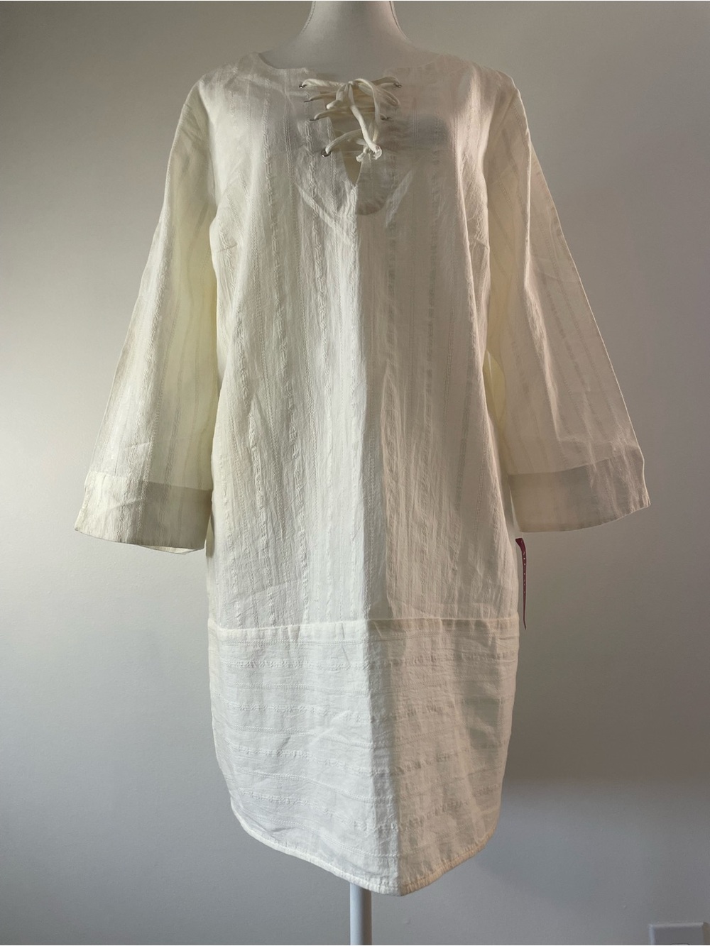 NEW Swim Coverup Cream 100% Cotton Merona Women’s XL - Picture 3 of 10